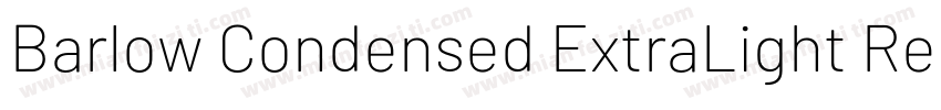 Barlow Condensed ExtraLight Regular字体转换